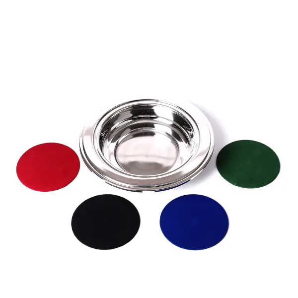 Offering y Plate Silver With 4 Pads- Swanson Christian Products