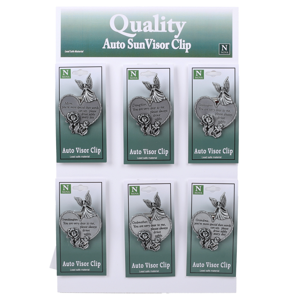 Visor Clips Hearts Display PK24