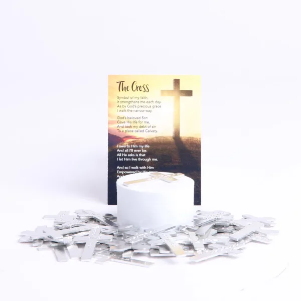 Pocket Cross God Loves You Silver- Swanson Christian Products