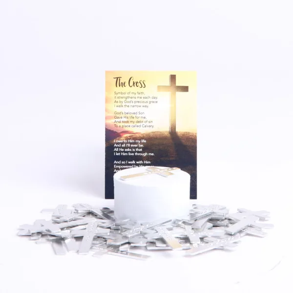 Pocket Cross God Loves You Silver- Swanson Christian Products