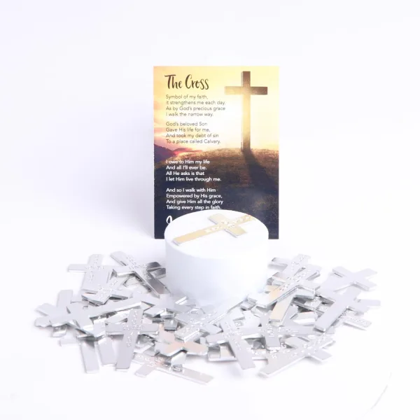 Pocket Cross God Loves You Silver- Swanson Christian Products