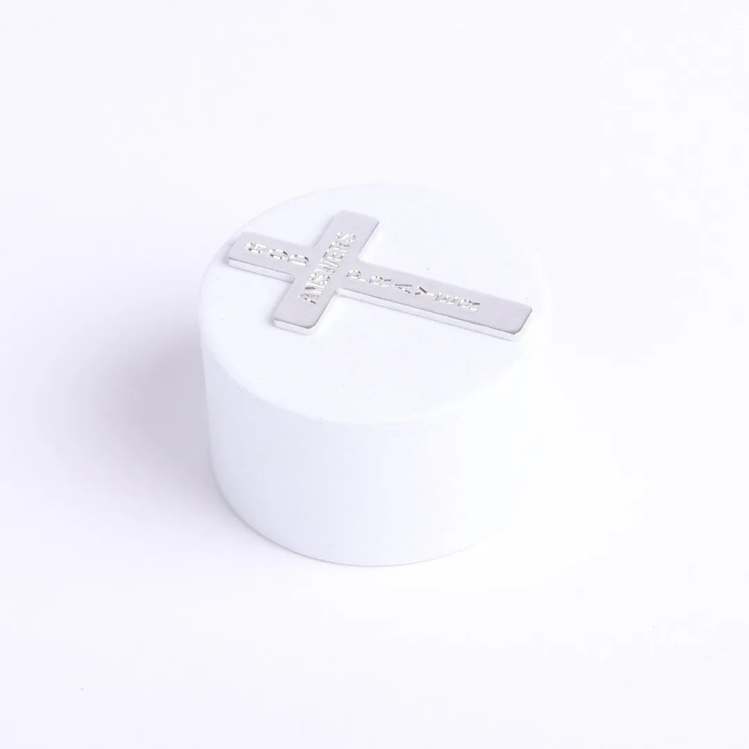 Pocket Cross God Answers Prayer Silver- Swanson Christian Products