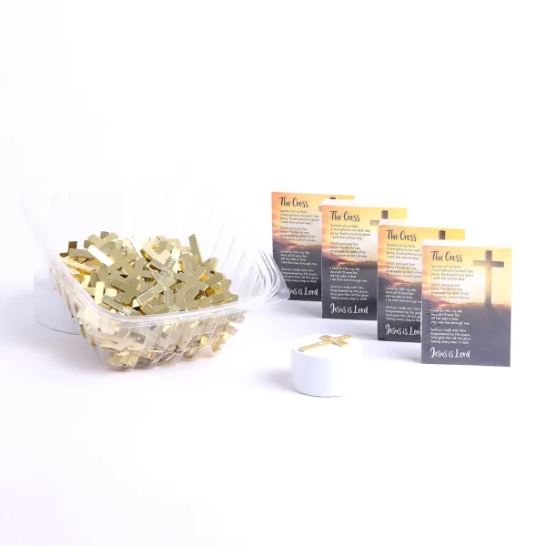 Pocket Cross God Loves You Gold- Swanson Christian Products