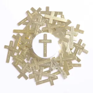 Pocket Cross – God Answers Prayers – Gold – Pack of 1000