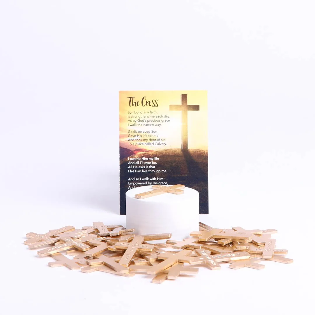 Pocket Cross I Can Do All Things Gold- Swanson Christian Products