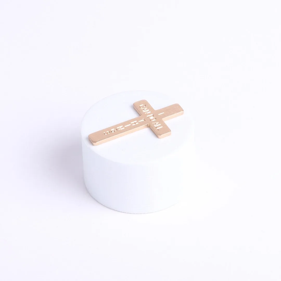 Pocket Cross I Can Do All Things Gold- Swanson Christian Products