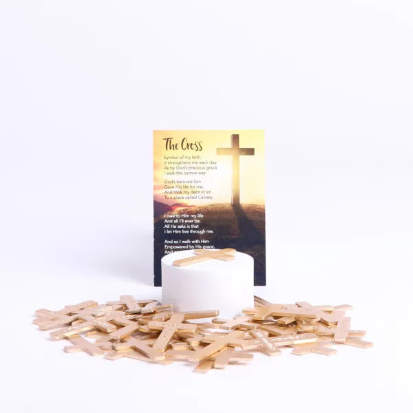 Pocket Cross I Can Do All Things Gold- Swanson Christian Products