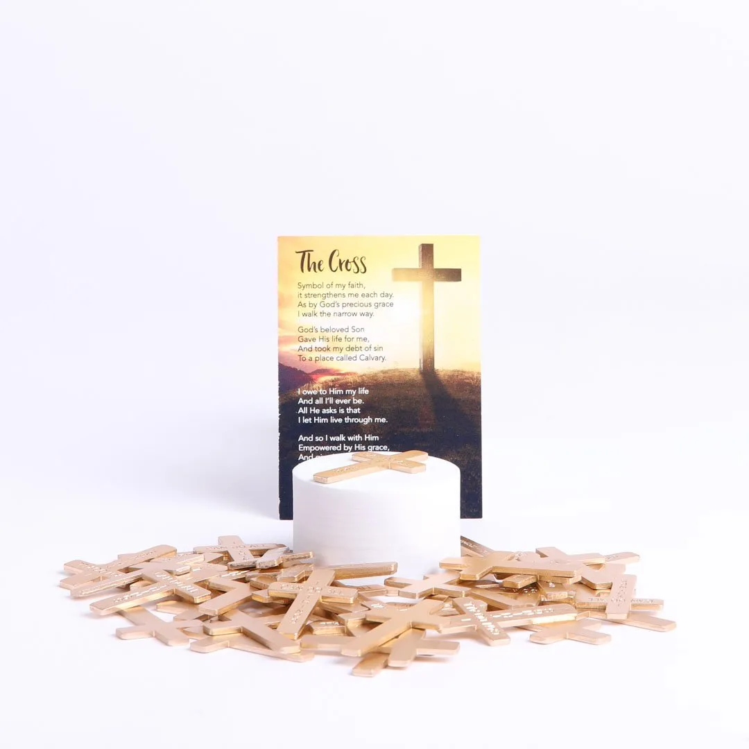 Pocket Cross I Can Do All Things Gold- Swanson Christian Products