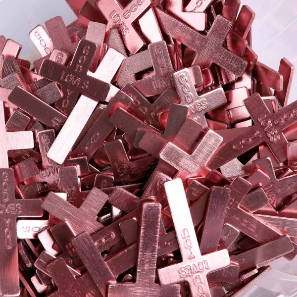 Pocket Cross God Loves You Pink- Swanson Christian Products