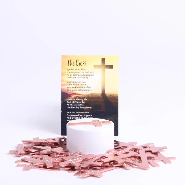 Pocket Cross God Loves You Pink- Swanson Christian Products