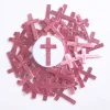 Pocket Cross God Answers Prayers Pink- Swanson Christian Products