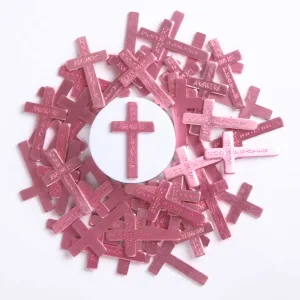 Pocket Cross – God Answers Prayers – Pink – Pack of 1000