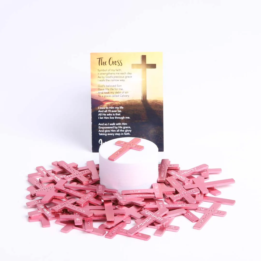 Pocket Cross I Can Do All Things Pink- Swanson Christian Products