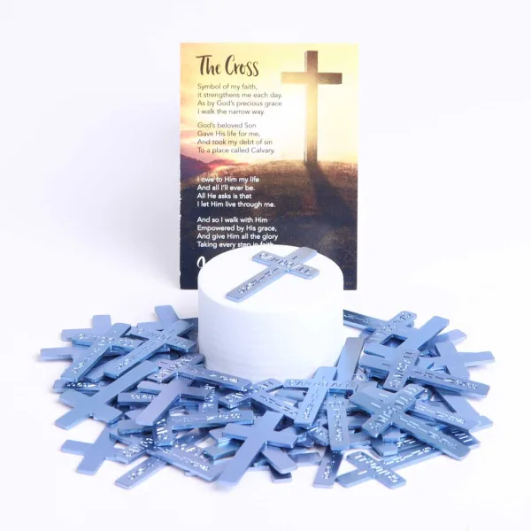 Pocket Cross I Can Do All Things Blue- Swanson Christian Products