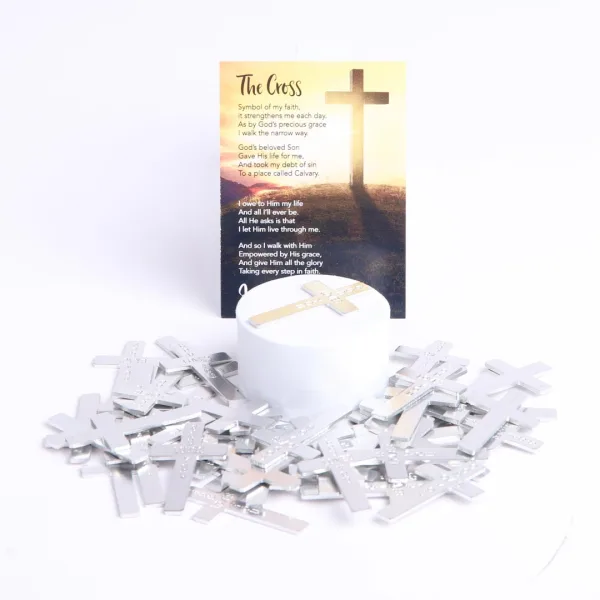 Pocket Cross God Loves You Silver- Swanson Christian Products