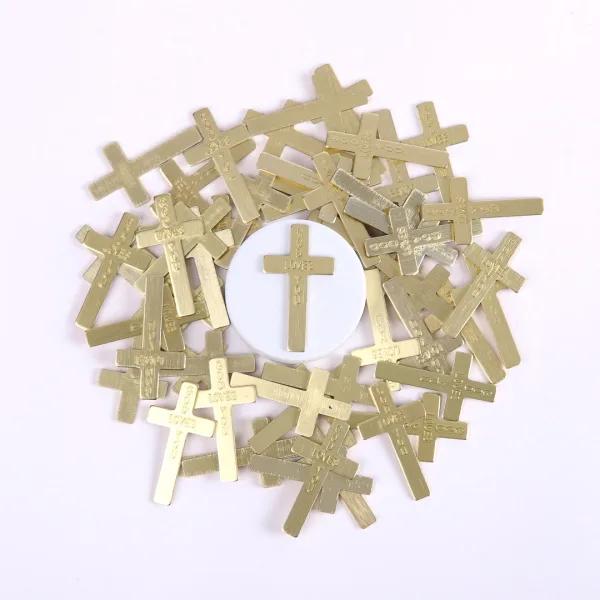 Pocket Cross God Loves You Gold- Swanson Christian Products