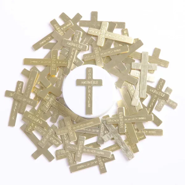 Pocket Cross God Answers Prayer Gold- Swanson Christian Products