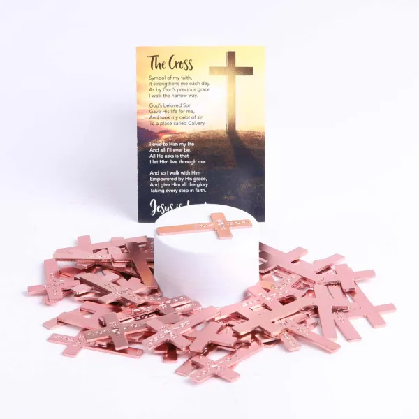 Pocket Cross God Loves You Pink- Swanson Christian Products