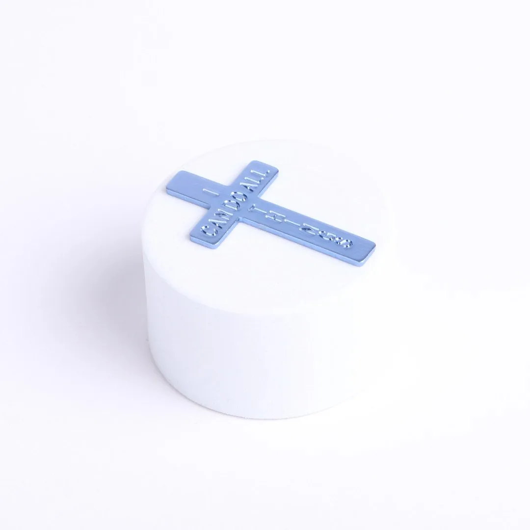 Pocket Cross I Can Do All Things Blue- Swanson Christian Products