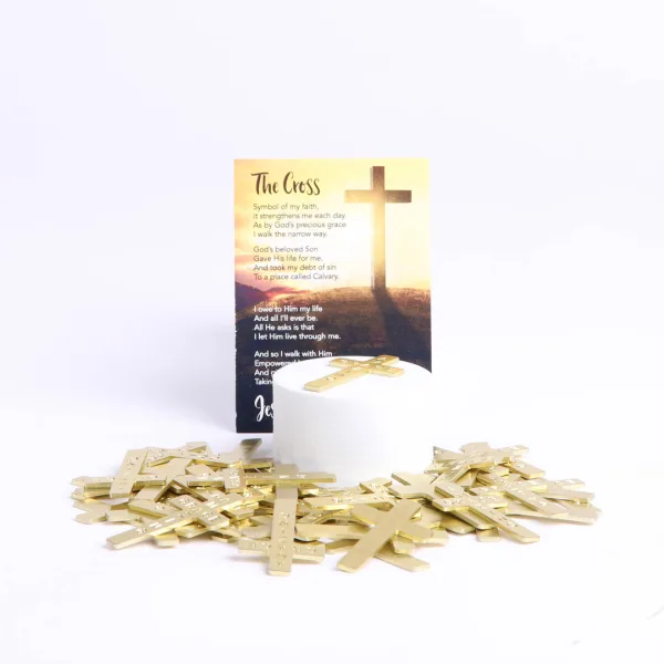 Pocket Cross Amazing Grace Gold 1000Pk | Swanson Christian Products