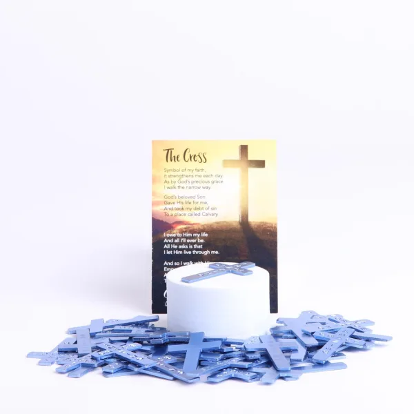 Pocket Cross Amazing Grace Blue 1000Pk | Swanson Christian Products