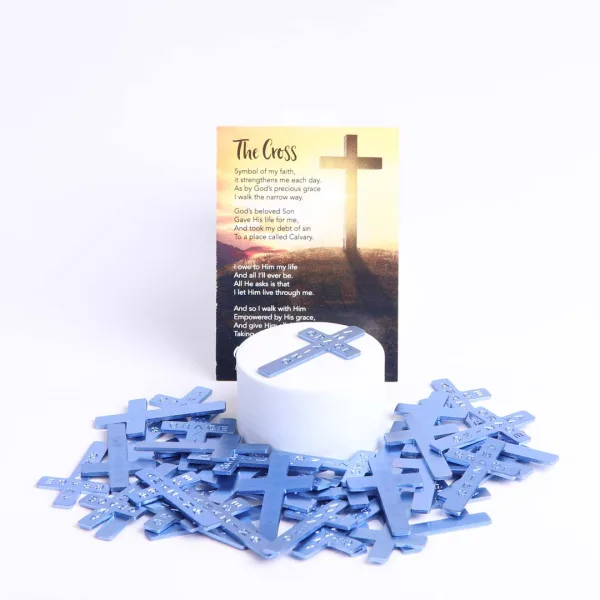 Pocket Cross Amazing Grace Blue 1000Pk | Swanson Christian Products