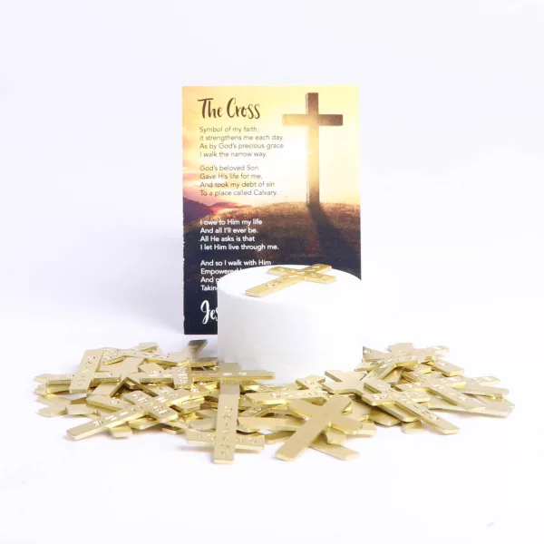 Pocket Cross Amazing Grace Gold 200Pk | Swanson Christian Products