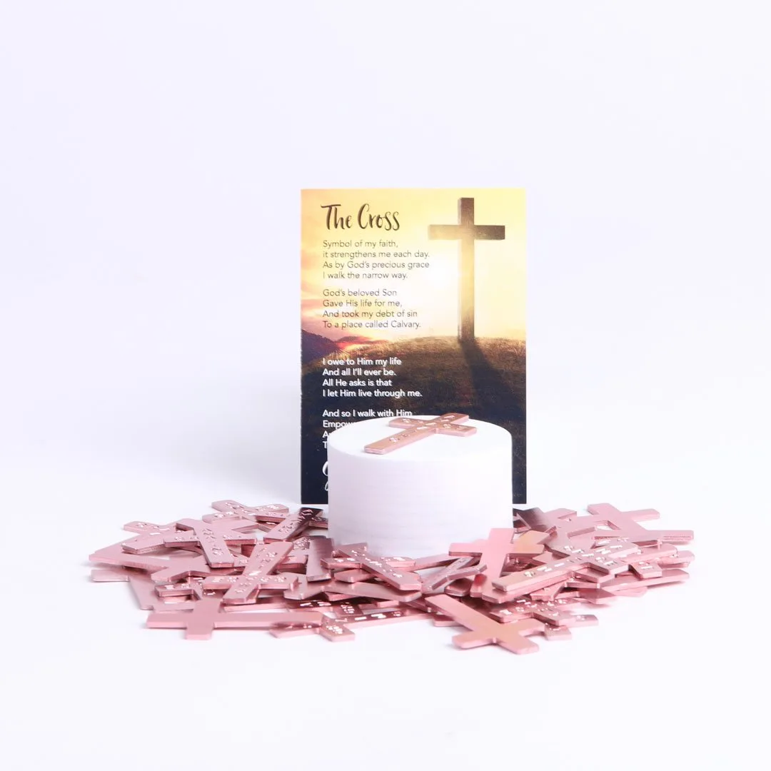Pocket Cross Amazing Grace Pink 50Pk | Swanson Christian Products