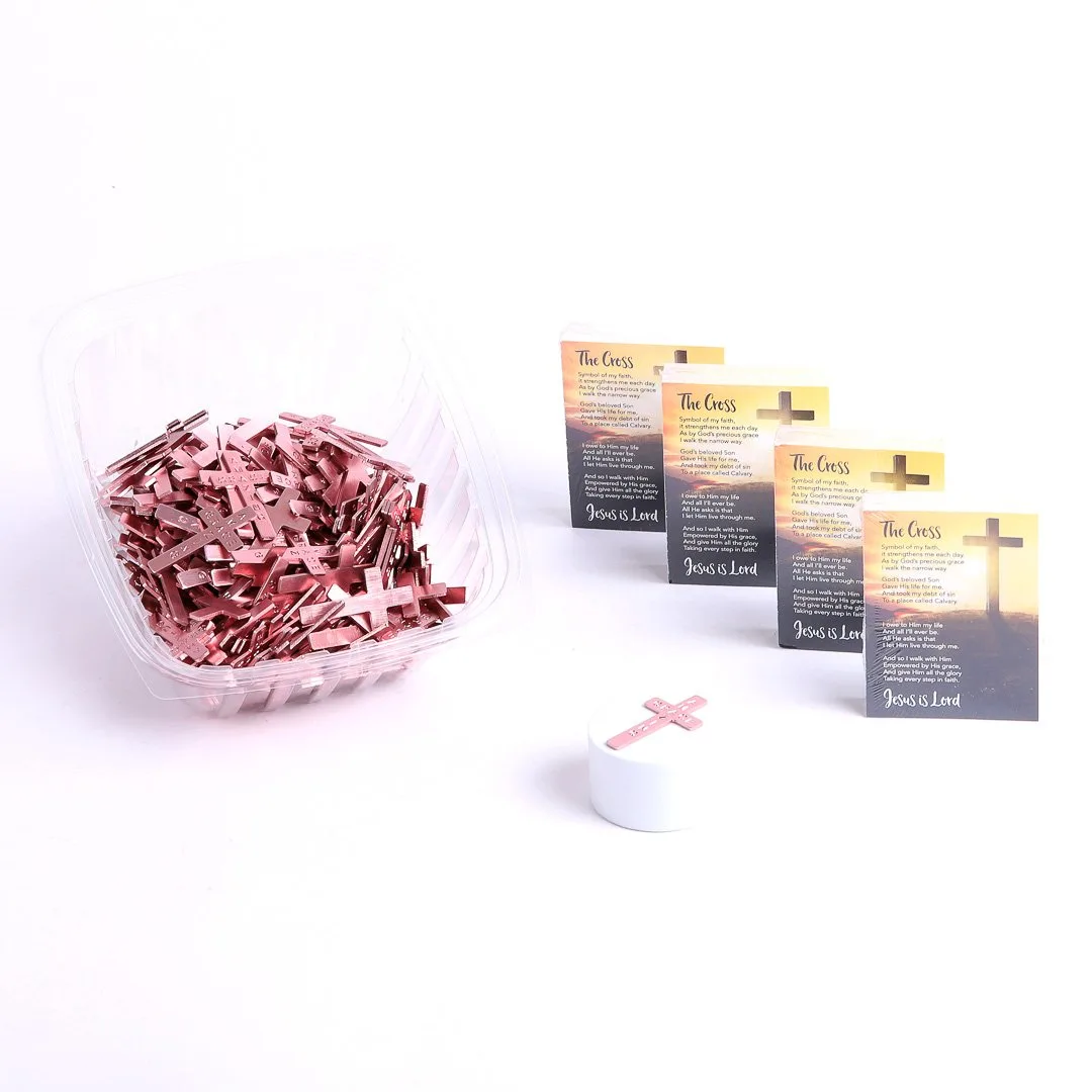 Pocket Cross Amazing Grace Pink 200Pk | Swanson Christian Products