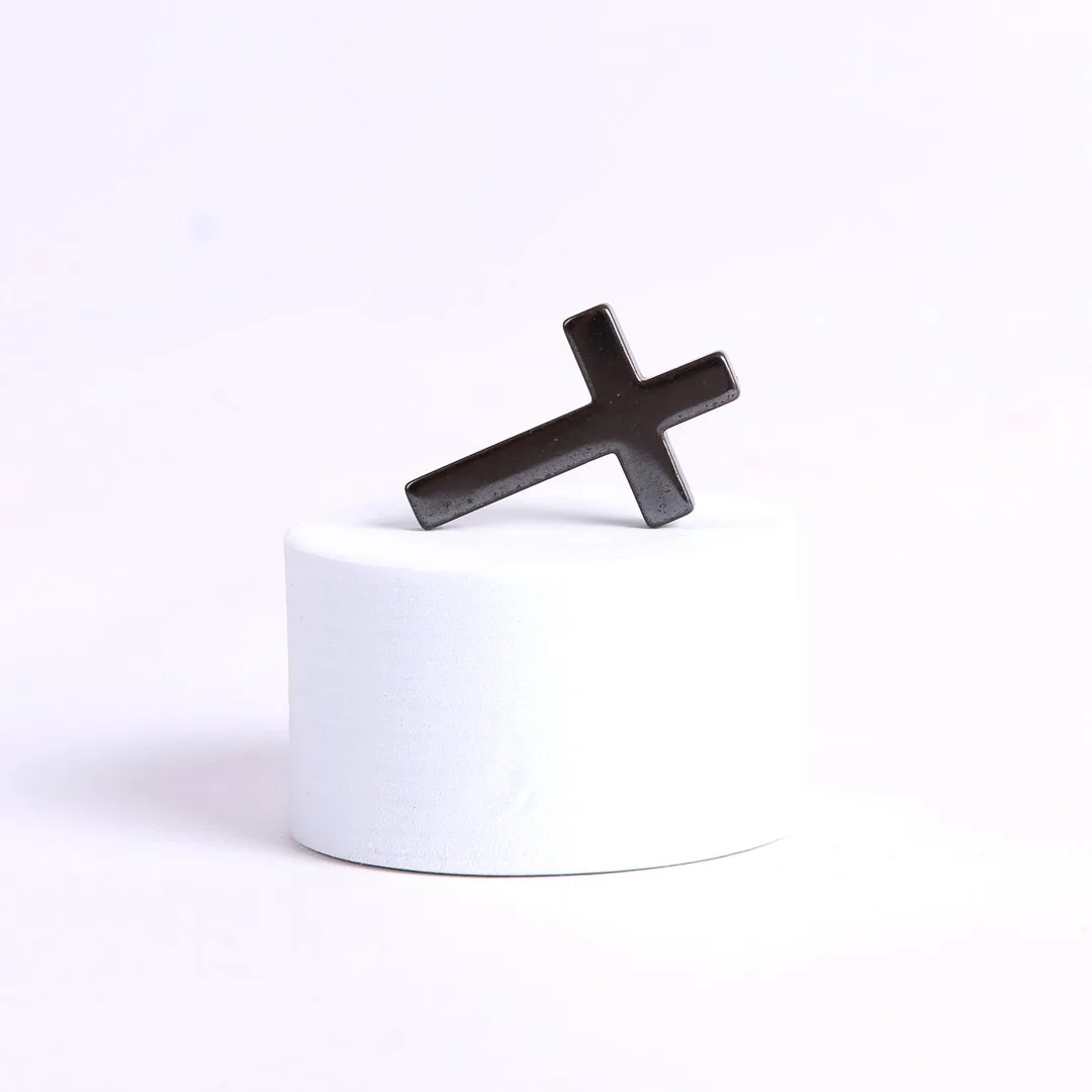 Hematite Pocket Cross w Card- Swanson Christian Products