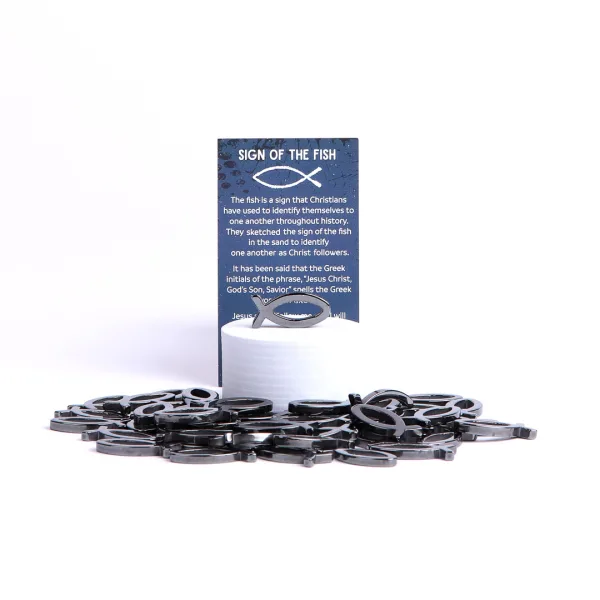 Hematite Pocket Fish W/ Card Display Pk1000