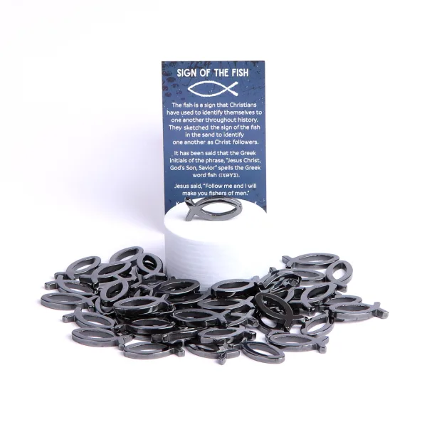 Hematite Pocket Fish W/ Card Display Pk1000