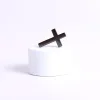 Hematite Rock Pocket Cross with cards -1000 count