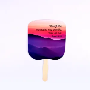 Hand Fan – Mountains May Crumble – 50 Pack