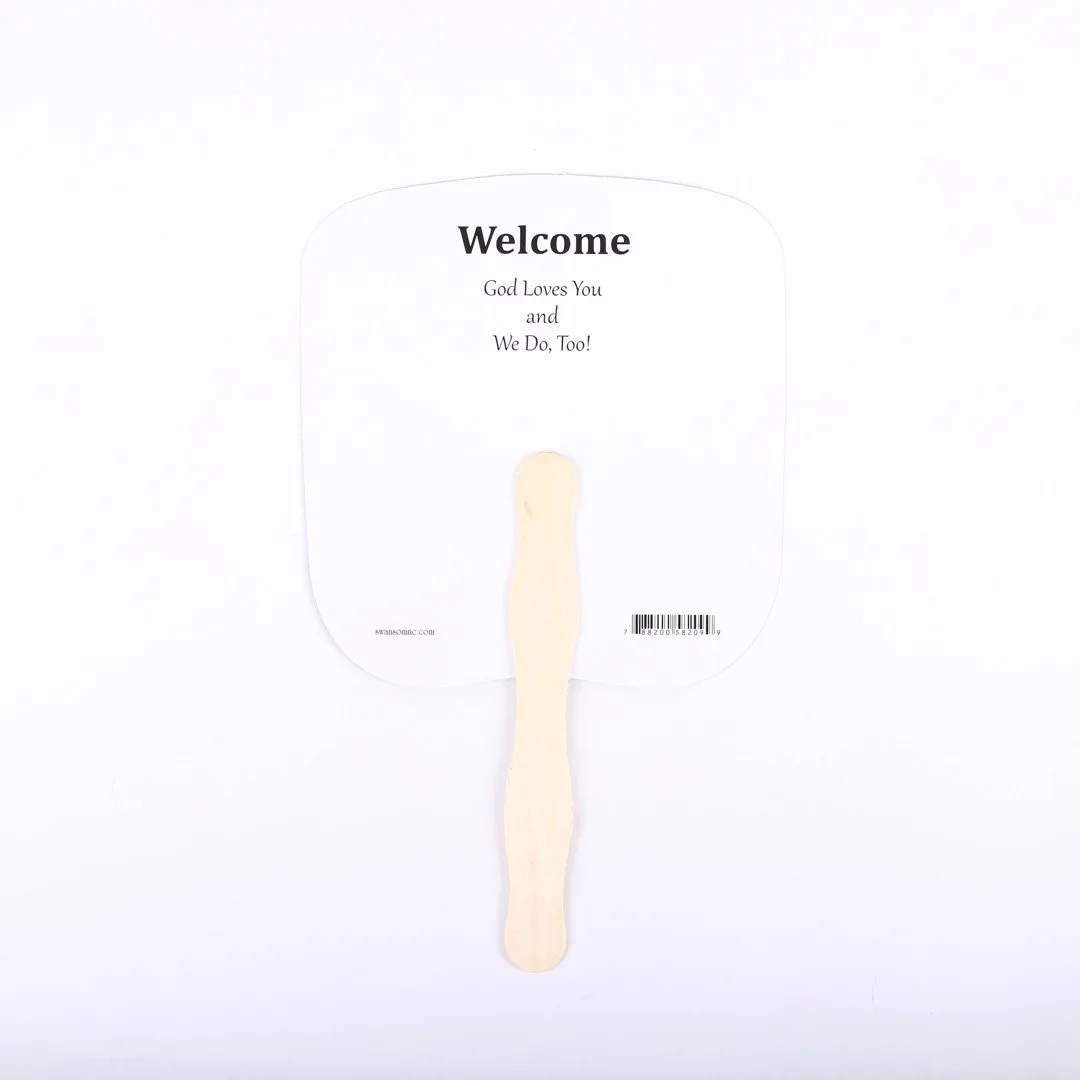 Hand Fan Lord Prayer Blue- Swanson Christian Products