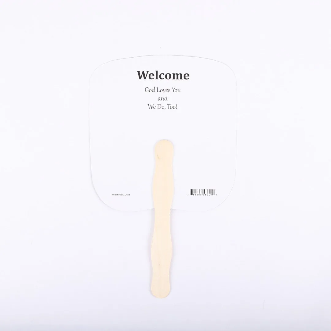 Hand Fan John 3:16 Black- Swanson Christian Products