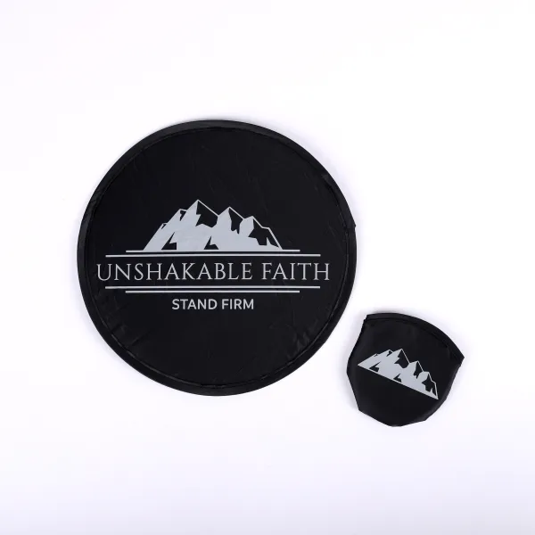 Foldable hand fan- Unshakable Faith- Black- Swanson christian product
