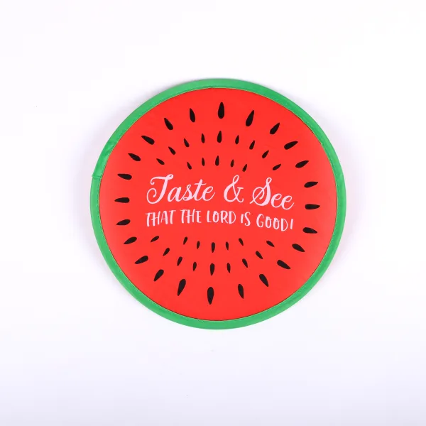 Foldable hand fan- Taste & See- Watermelon- Swanson christian product
