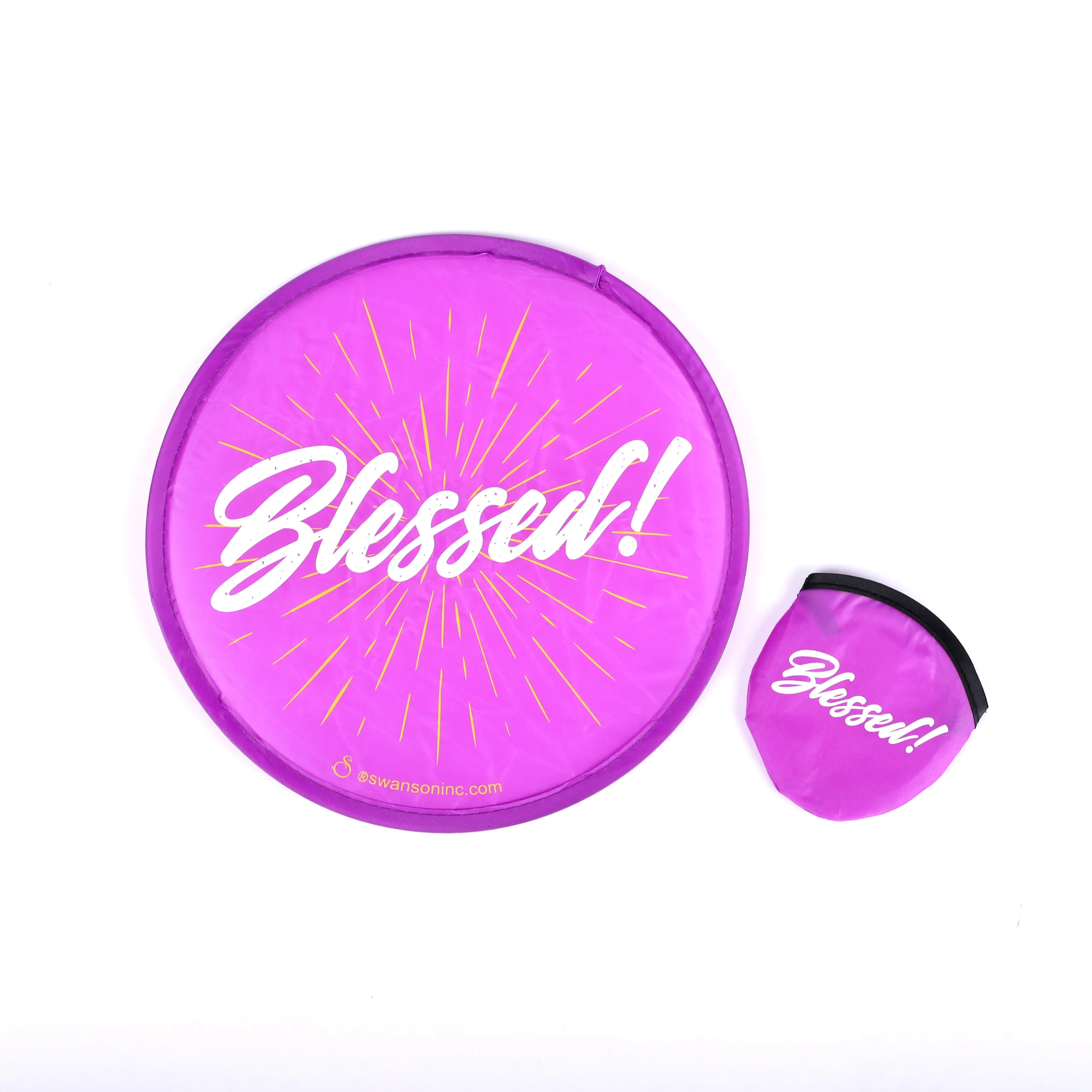 Foldable hand fan- Blessed -Purple- Swanson christian product