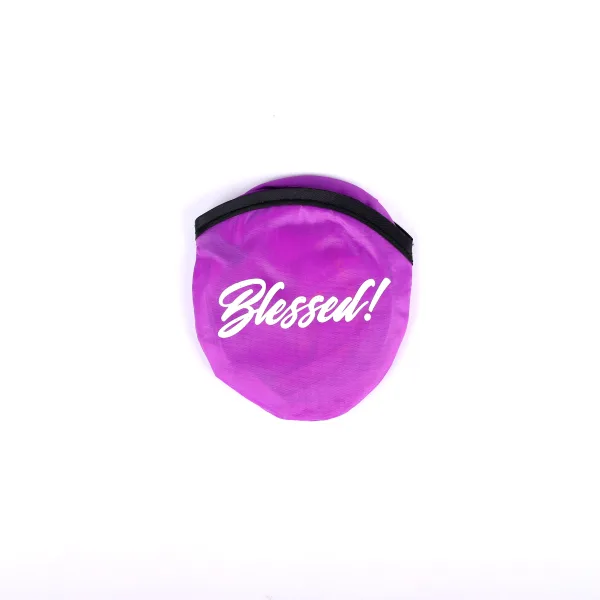 Foldable hand fan- Blessed -Purple- Swanson christian product
