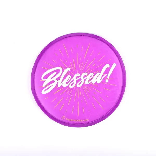 Foldable hand fan- Blessed -Purple- Swanson christian product