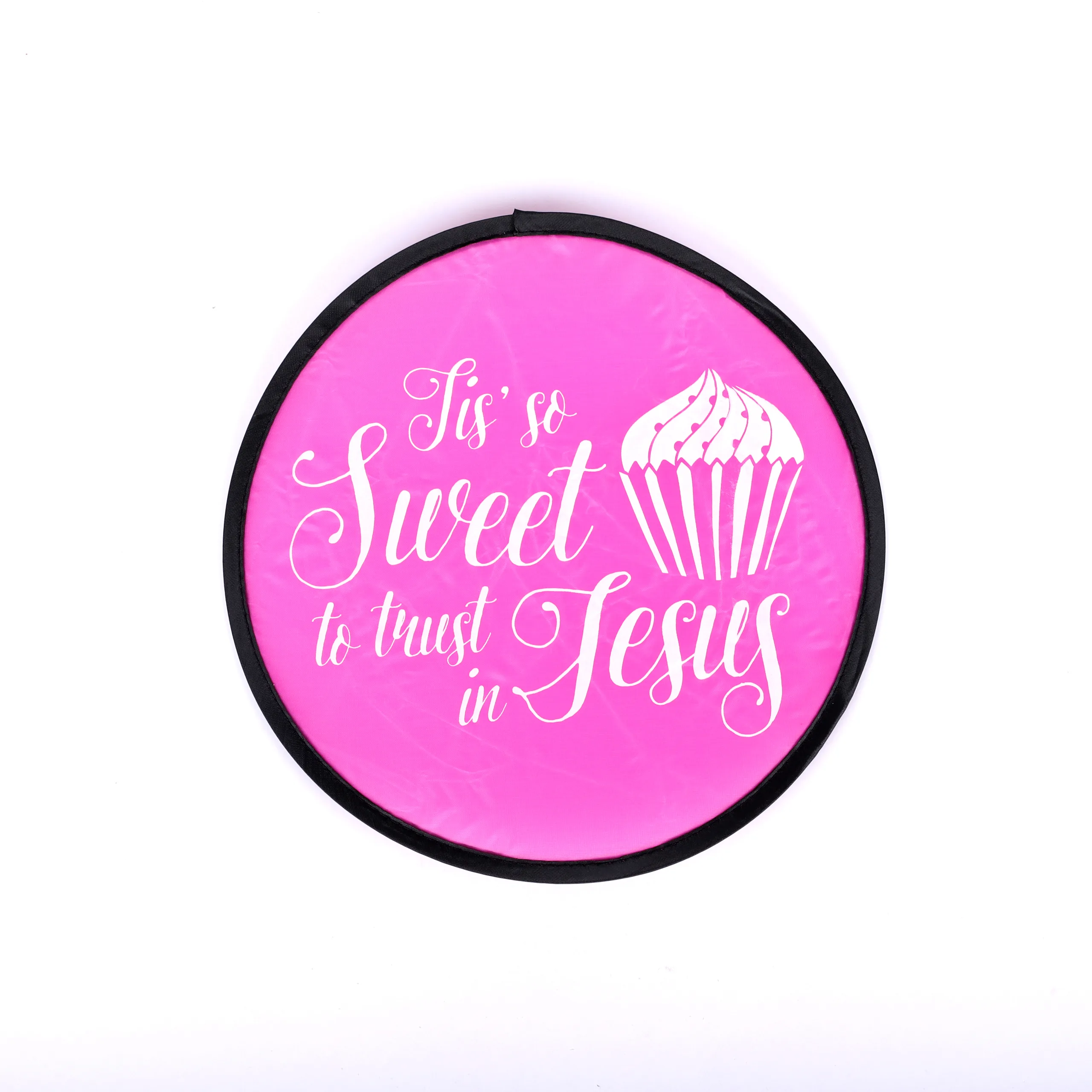 Foldable hand fan- Sweet To Trust in Jesus- Pink- Swanson christian product