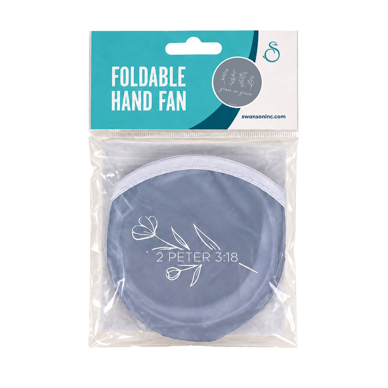 Grow in Grace Foldable Hand Fan - 2 Peter 3:18 - Pack of 6 - Image 5