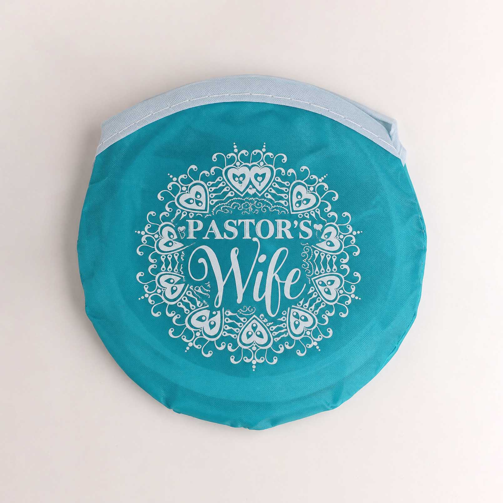 Pastor's Wife Foldable Hand Fan - with Carrying Pouch - Pack of 6 - Image 2