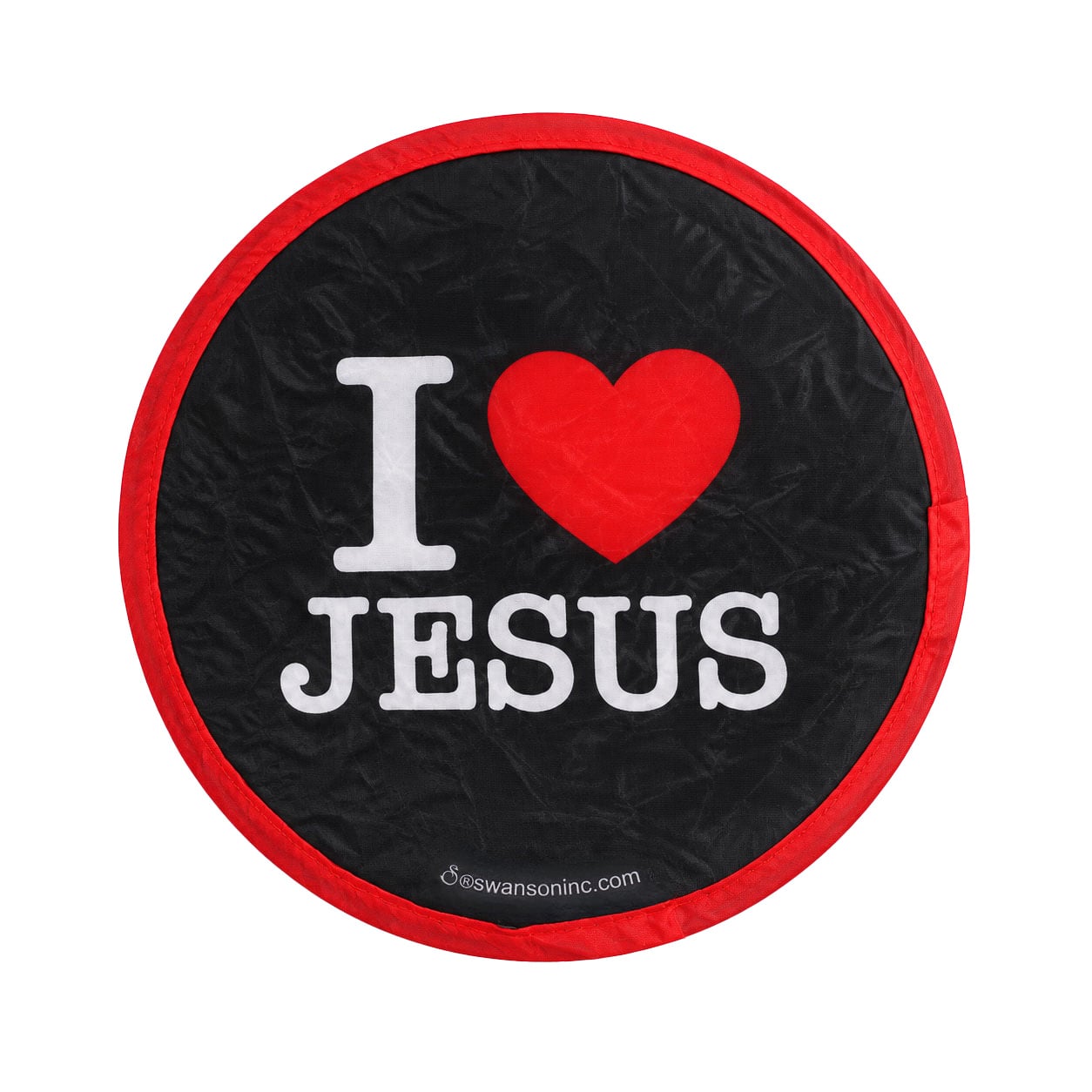 I Love Jesus Foldable Hand Fan - with Pouch - Pack of 6 - Image 3