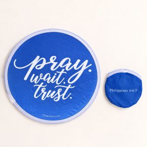 Pray Wait Trust Foldable Hand Fan – Philippians 4:6-7 – Pack of 6