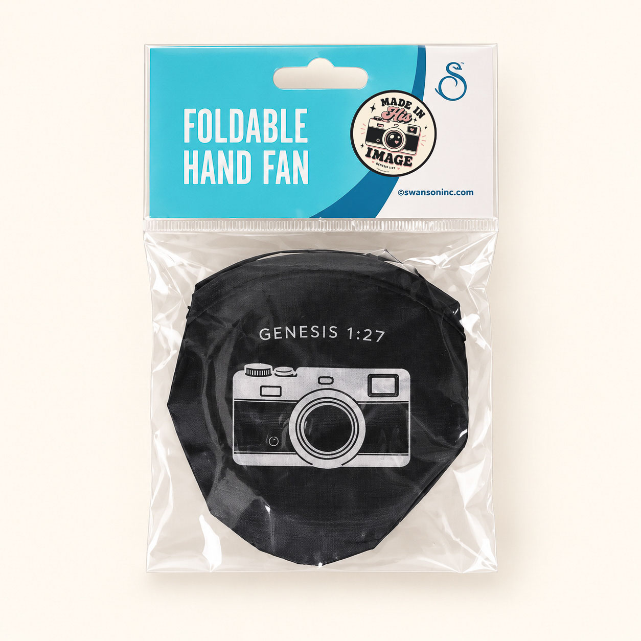 Made in His Image Foldable Hand Fan - Genesis 1:27 - Pack of 6 - Image 5