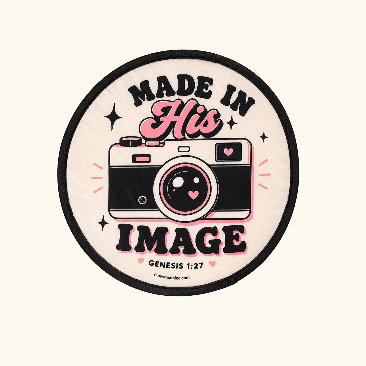 Made in His Image Foldable Hand Fan - Genesis 1:27 - Pack of 6 - Image 3
