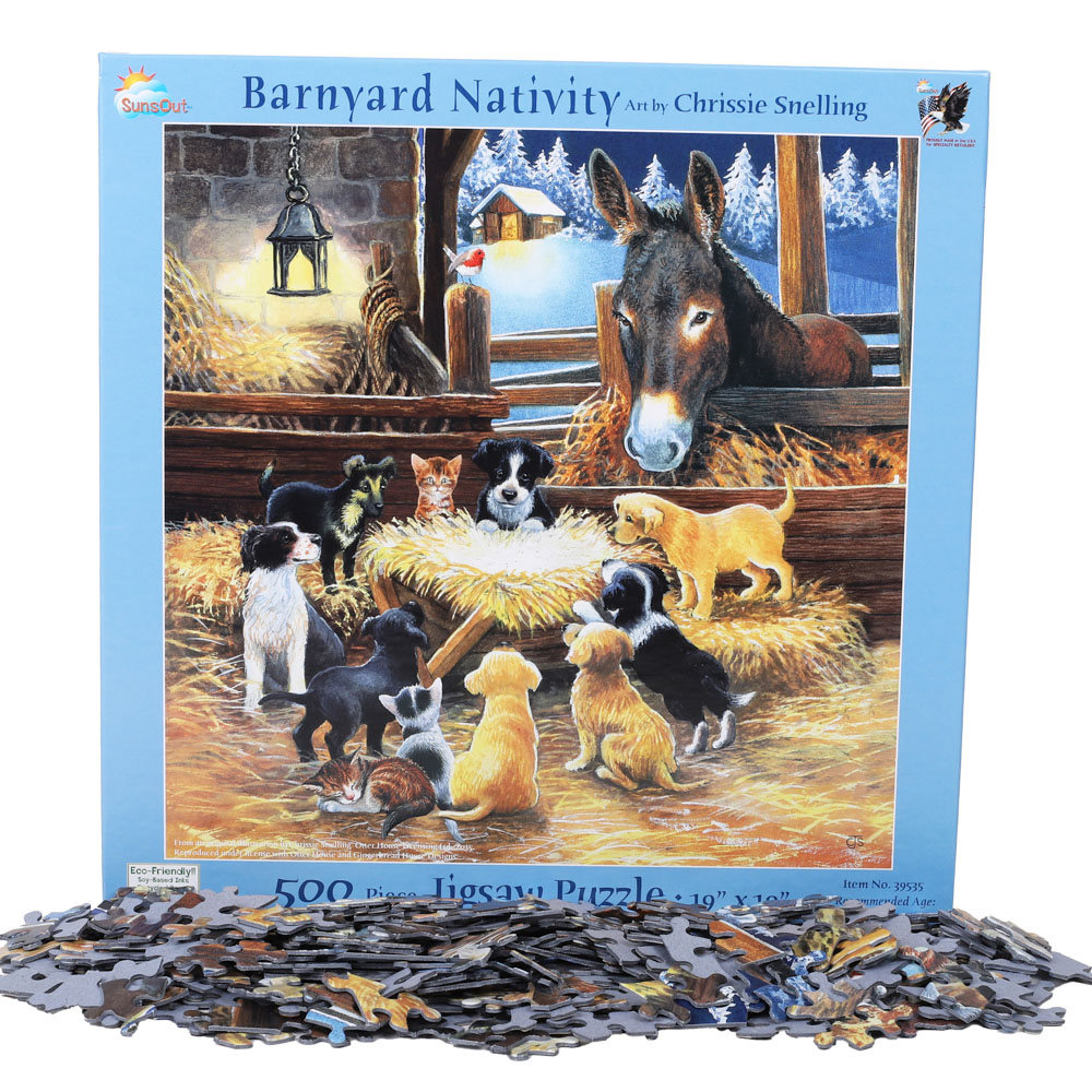 Puzzle Barnyard Nativity 500PC - Image 2