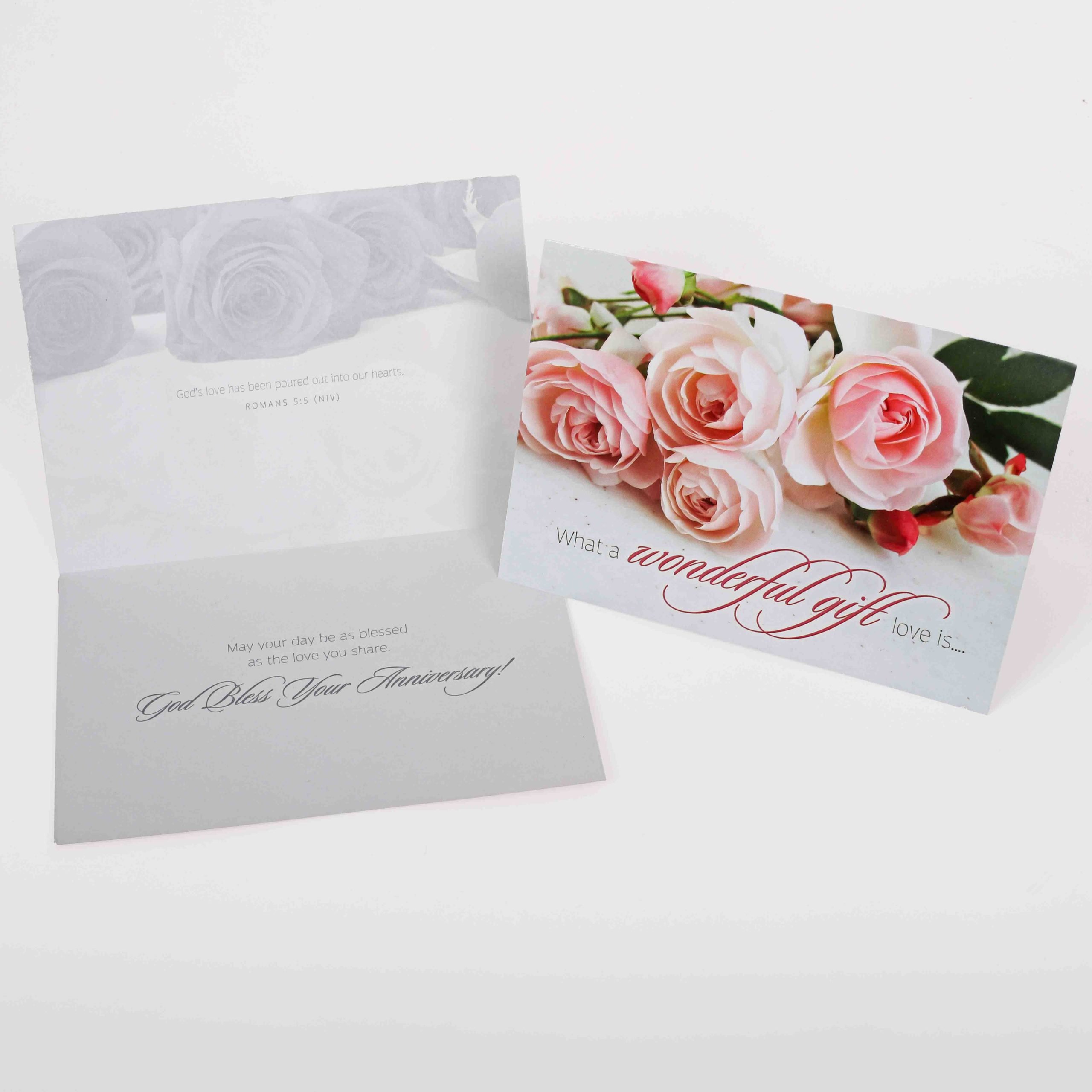 Anniversary Cards - Roses In Bloom Boxed Set 12Ct NIV - Image 4